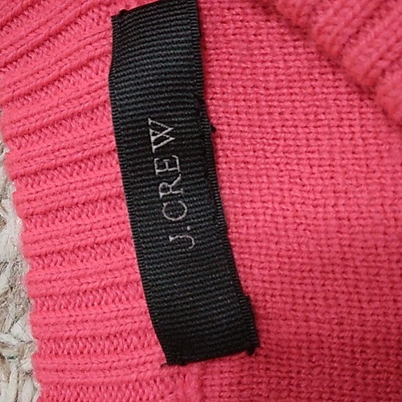 NWOT J. CREW red 100% Marino wool sweater top - Picture 4 of 4
